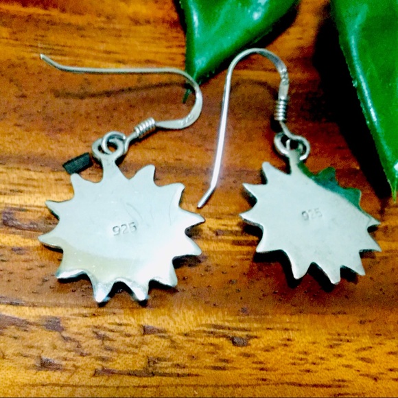 Vintage Sun Face Earrings- Sterling Silver 925 - Picture 6 of 7